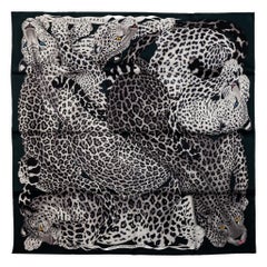Hermès New Lazy Leopardess Écharpe en soie