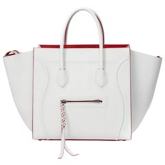 Phantom Luggage Medium White Leather