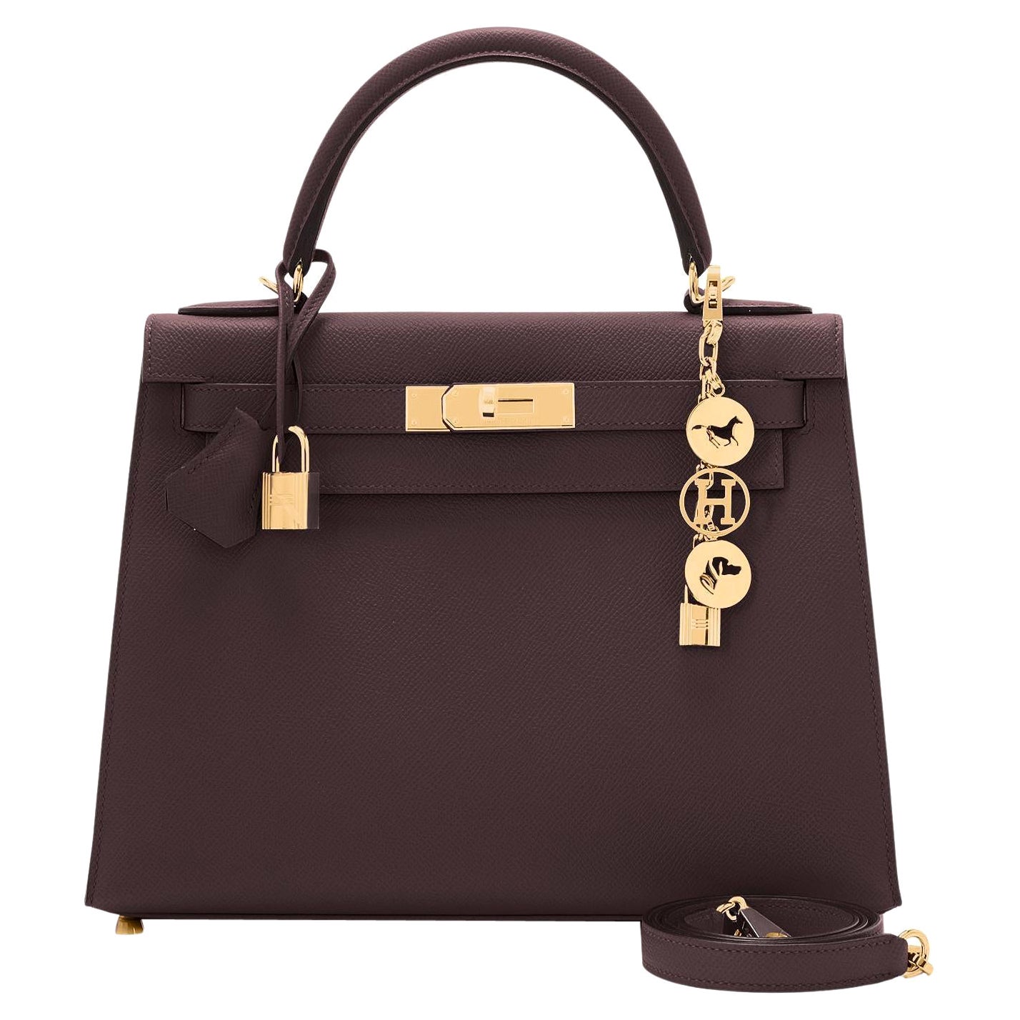 Hermes Kelly 28cm Rouge Sellier Hermes Epsom Gold Hardware Z Stamp, 2021