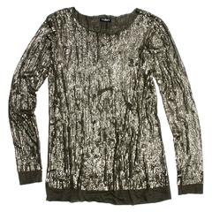 Balmain Gold Metal Sequin Top 7