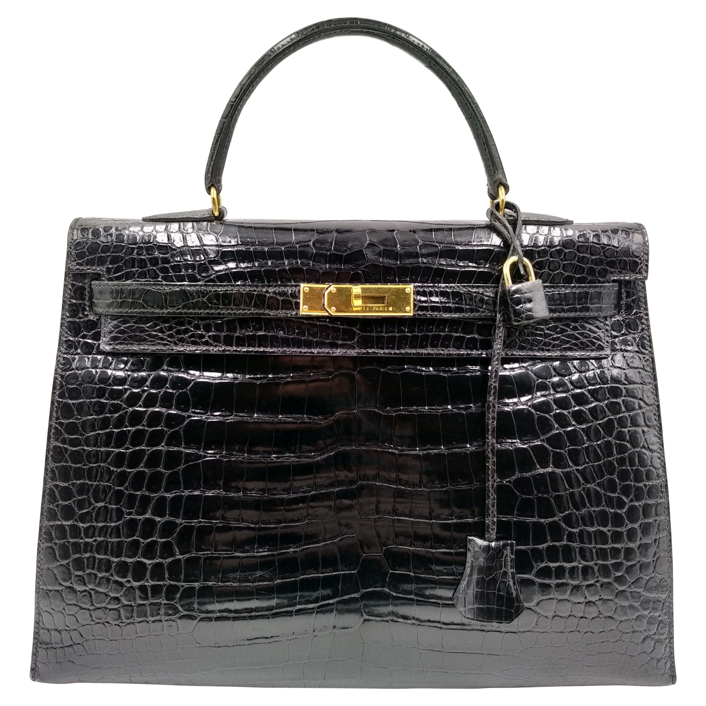 Hermès Kelly 35 Black Crocodile 1997