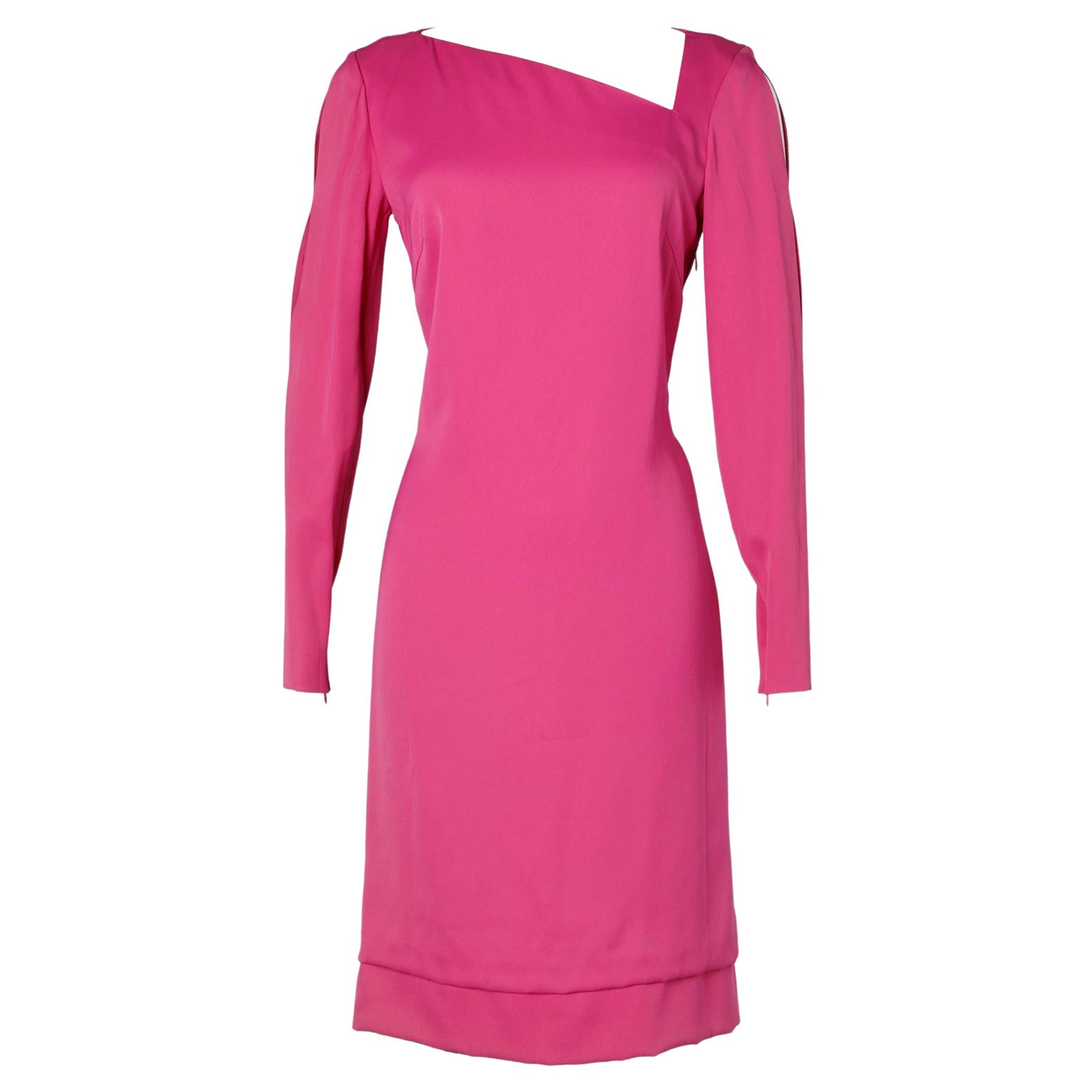 Pink asymmetrical collar dress Lindsey  Lohan for Ungaro