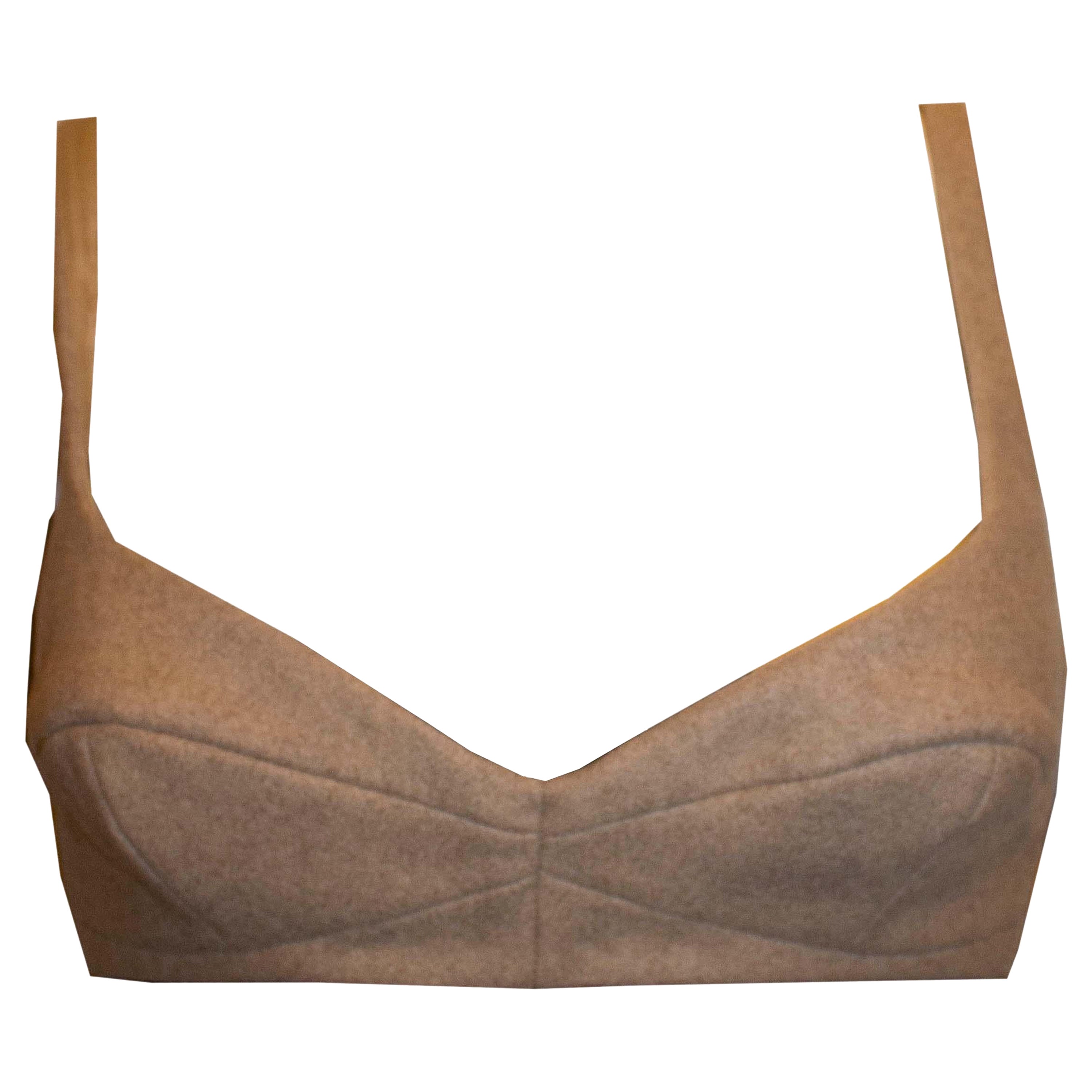 Marc Jacobs Runway Fall 2020 Beige Bra Top For Sale at 1stDibs