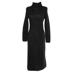 Black knit dress Yves Saint Laurent Rive Gauche 