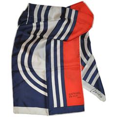 Besco for Raphael alta moda Red White & Blue Rectangle Scarf