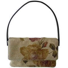 Roberto Cavalli Woven Straw and Leather Handbag