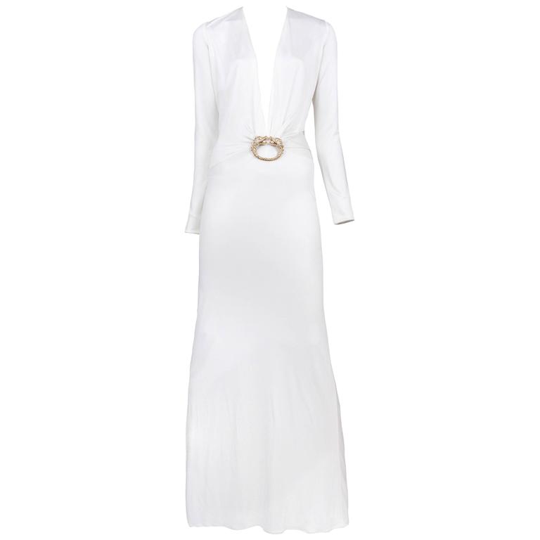 all white gucci dress