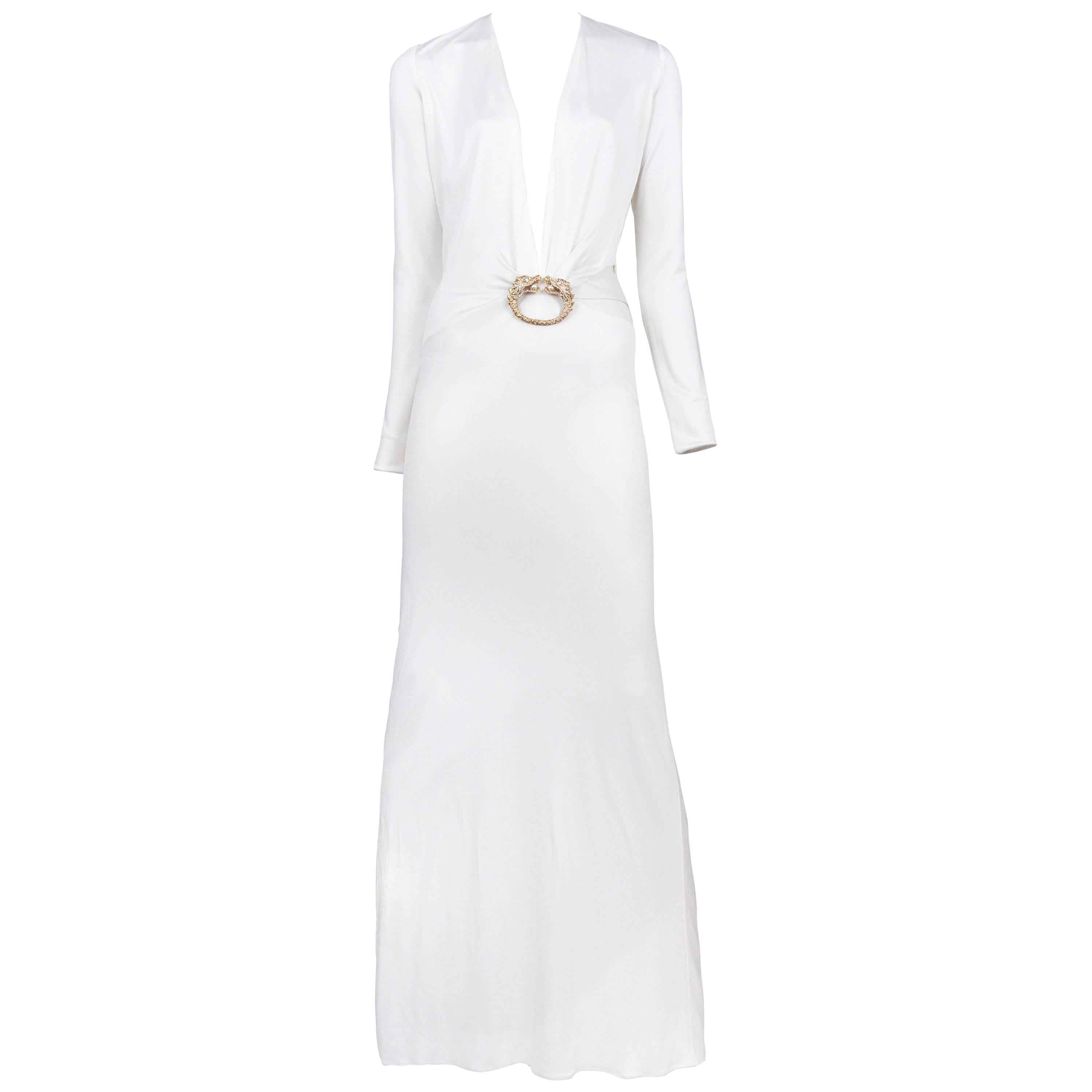 Gucci White Cut Out Gown 