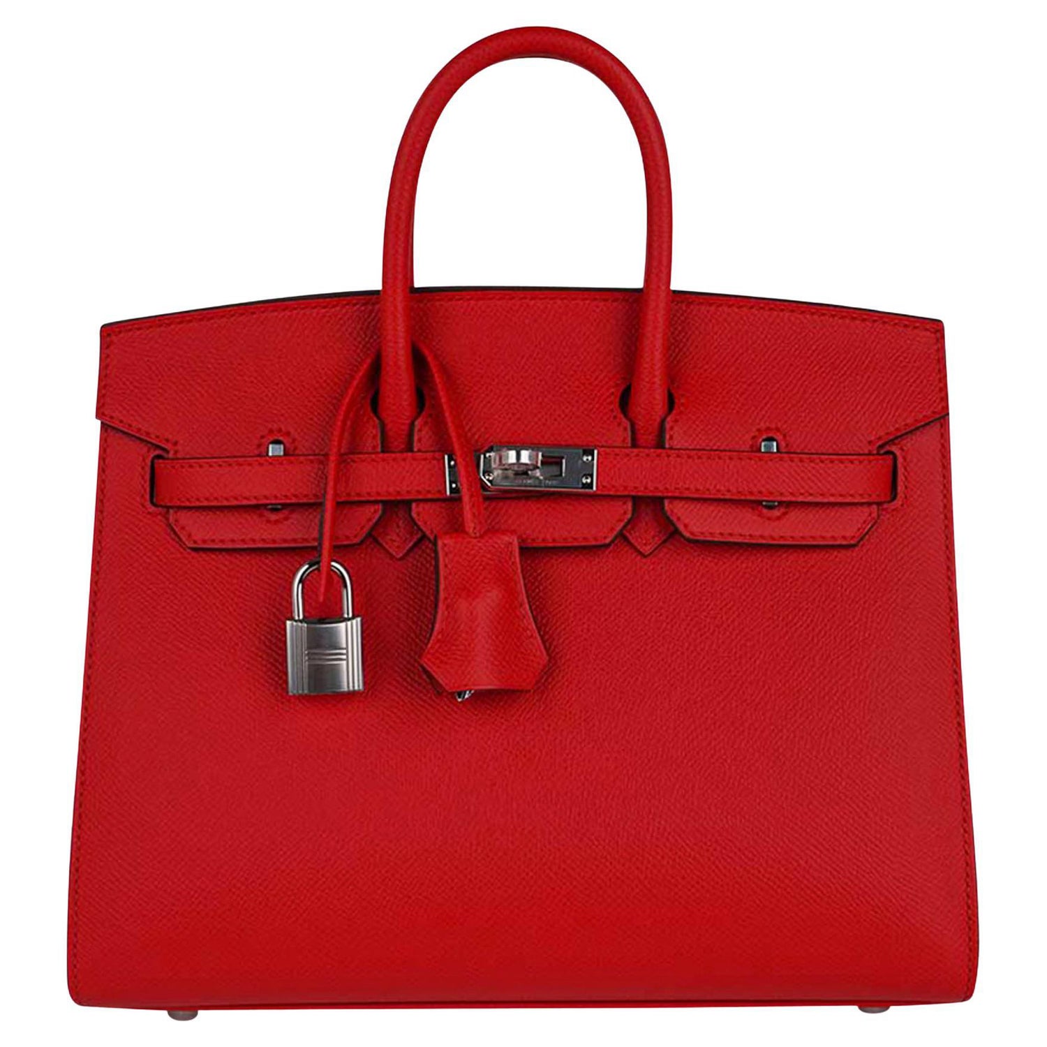 HERMES NEW Birkin 30 Red Rouge Leather Palladium Top Handle Satchel Tote  Bag For Sale at 1stDibs