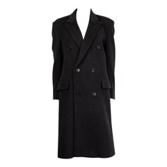 BALENCIAGA charcoal grey cashmere & wool OVERSIZED Coat Jacket 38 S