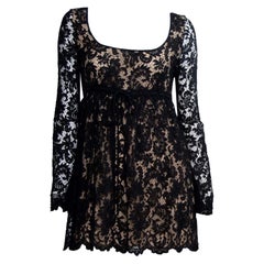 Used S/S 1996 Gucci by Tom Ford Sheer Lace Mini Babydoll Dress