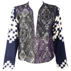Dries Van Noten  batik print  cotton Jacket