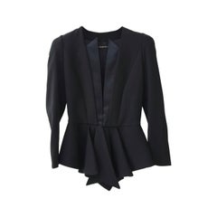 ALEXANDRE VAUTHIER  Schwarze Viskose-Wickeljacke