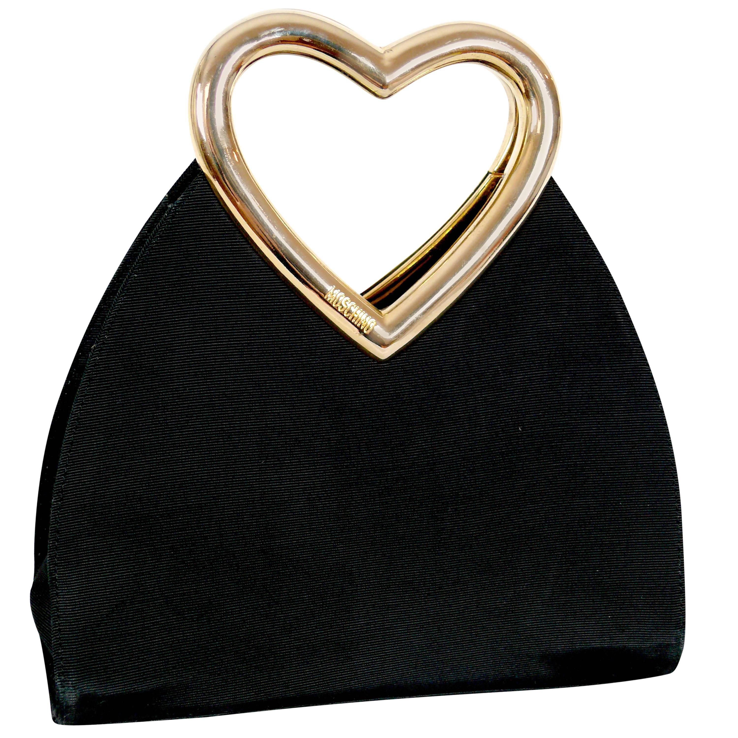 Moschino Vintage Heart Handle Bag