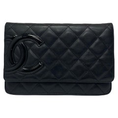 Chanel Black Leather Cambon Woc Bag