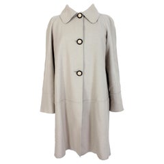 Retro Missoni Beige Wool Classic Long Coat