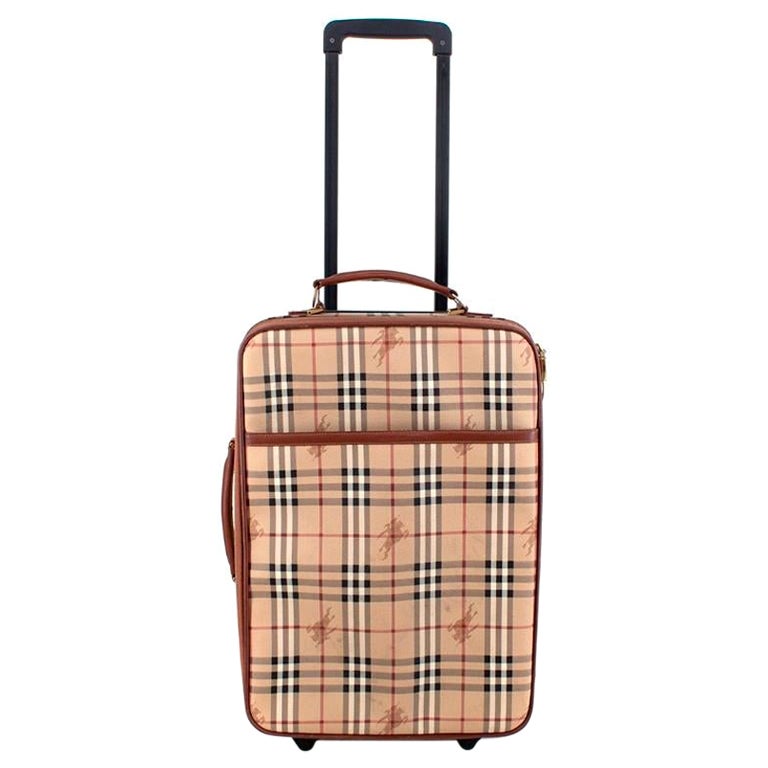 Burberry Vintage Horseferry Check Honey Canvas 2-Wheel Suitcase For Sale at  1stDibs