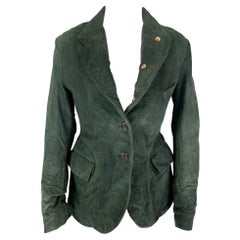 PAUL HARNDEN Size M Green Boiled Suede Jacket