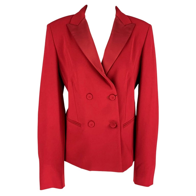 MAX MARA Size 12 Red Triacetate Blend Two Tone Double Breasted Jacket For  Sale at 1stDibs | triacetate jacket, max mara sequin blazer, max mara tweed  coat