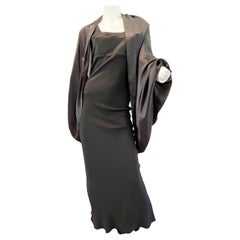 Vintage 1990s Jean Paul Gaultier Classique Gown with Open Back Balloon Sleeves Jacket