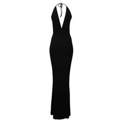 Sexy Dolce & Gabbana Black Jersey Open Back Gown