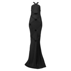 Stunning John Galliano Black Criss Cross Evening Gown