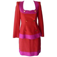 1980s Claude Montana Color Block Suit (4) 12