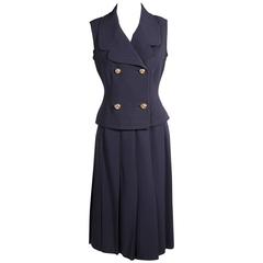 1960's Pierre Cardin Sleeveless Jacket & Skirt Suit