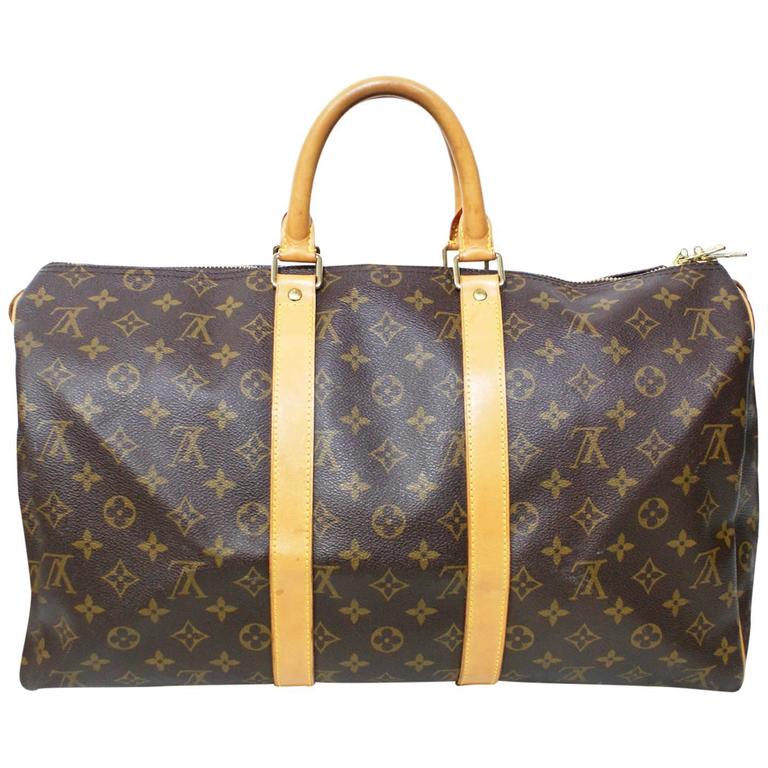 Louis Vuitton Monogram 45 Keepall Duffle SD 1924 at 1stDibs louis