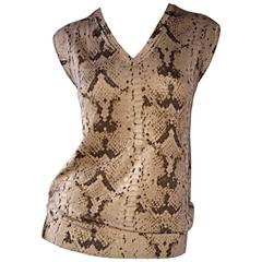 Tom Ford For Yves Saint Laurent Reptile Snake Print Lightweight Wool Top / Vest 11