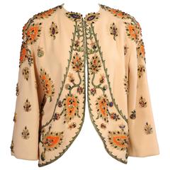 Bob Bugnand Beaded Wool Crepe Evening Jacket 3