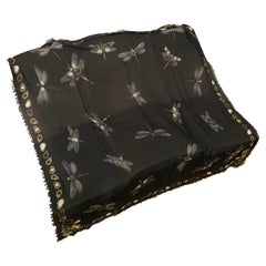 Vintage Silk Scarf by Alexander Mcqueen Depicting Dragonflies