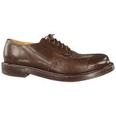 CHURCH'S Size 11 Brown Leather Split Toe Lace Up