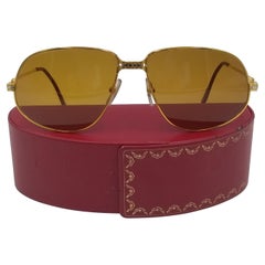 Cartier Panthere 63/16 vergoldete Sonnenbrille, 1988