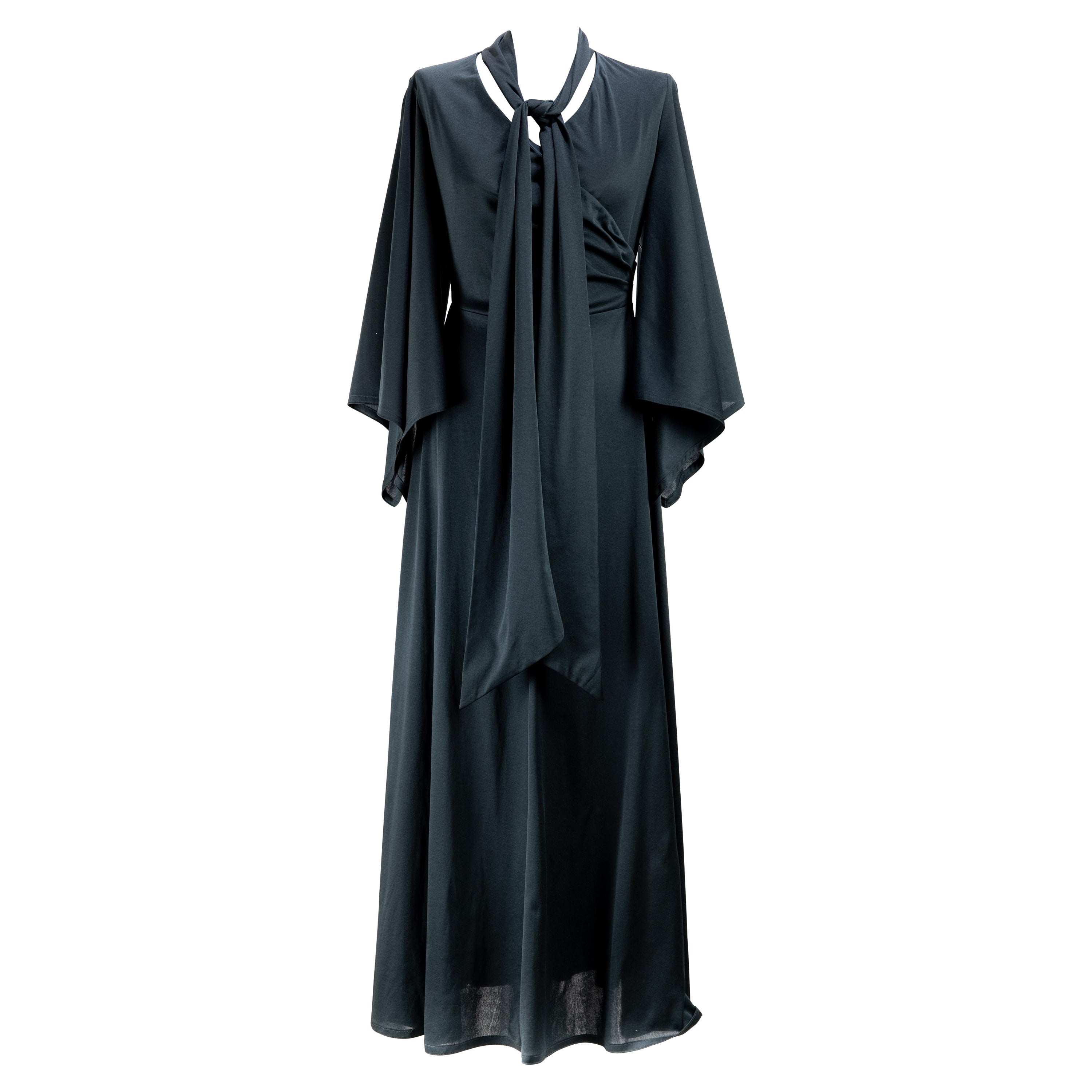 Jacques Heim black long dress