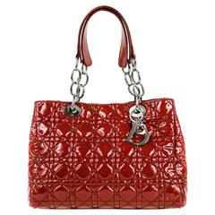 Christian Dior Soft Quilted Patent Shopping Tote