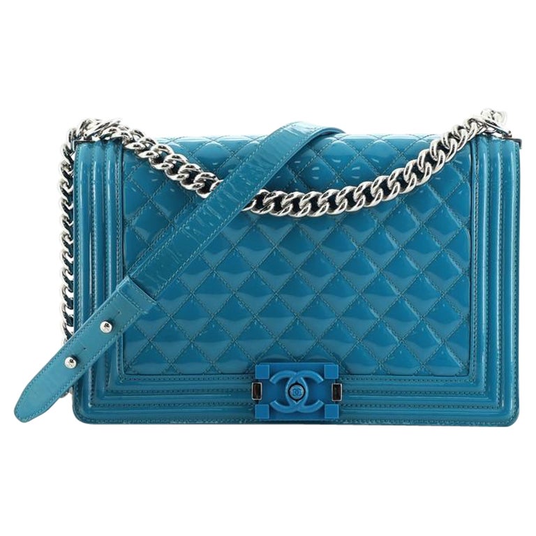 Chanel Boy Flap Bag Quilted Plexiglass Patent New Medium at 1stDibs