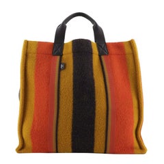 Hermes Rocabar Tote Gestreifte Wolle