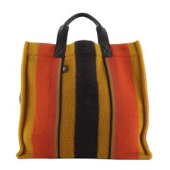 Hermes Rocabar Tote Gestreifte Wolle