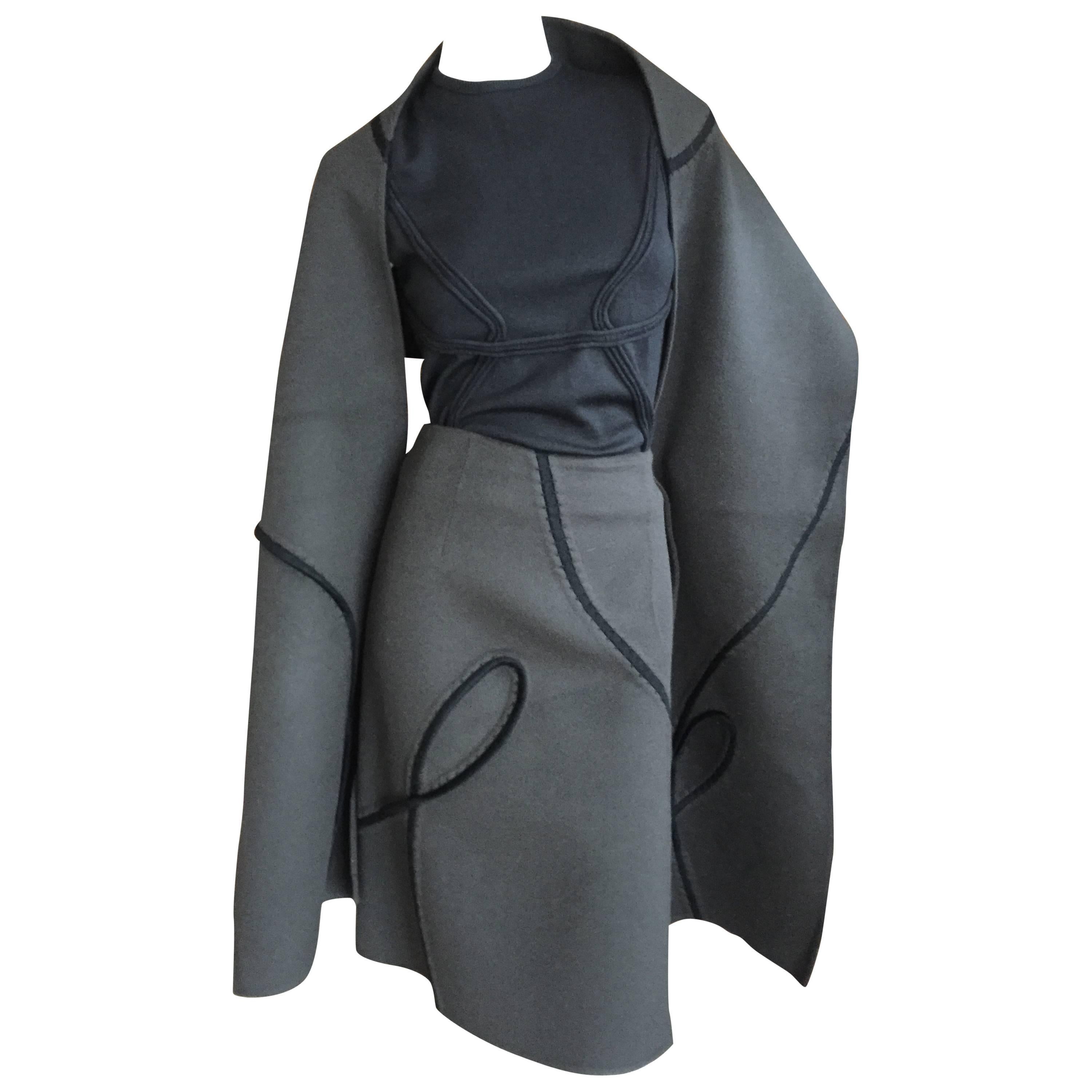 Ralph Rucci Luxurious Cashmere Skirt Shawl and Top For Sale