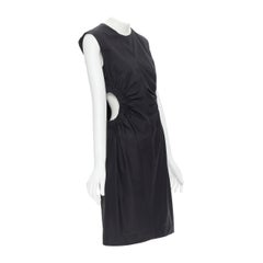 OLD CELINE Phoebe Philo Runway schwarzer Kreis ausgeschnitten Taille Kleid FR36 S