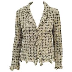 Chanel 2005 Cruise Collection Embroidered Jacket With Printed Silk Lining 