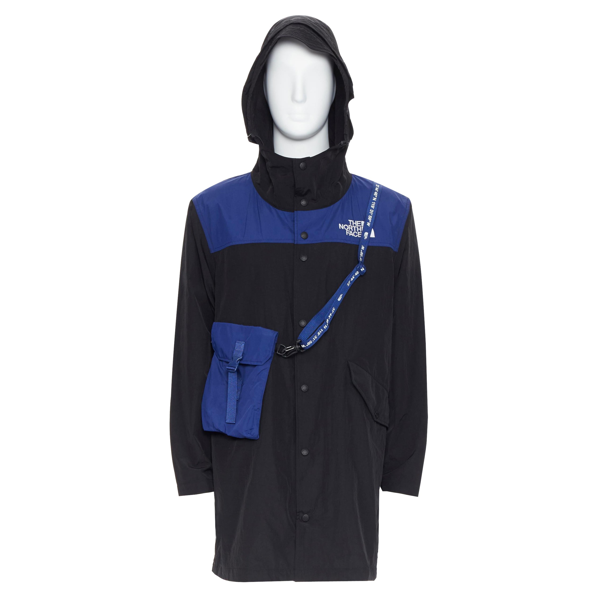 new THE NORTH FACE KAZUKI KARAISHI Black Flag Blue Bravo 2 long raincoat S / M