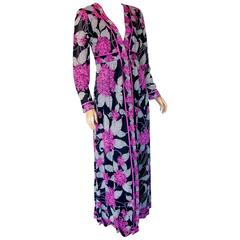Emilio Pucci Formfit Rogers Abstract Print Nightgown & Matching Robe 1970s 8