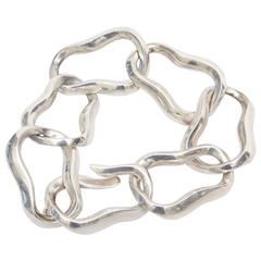 Tiffany & Co. Angela Cummings Sterling Silver Modernist Sculptural Link Bracelet 7