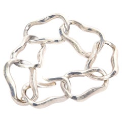  Angela Cummings For Tiffany Sterling Silver Modernist Sculptural Link Bracelet 