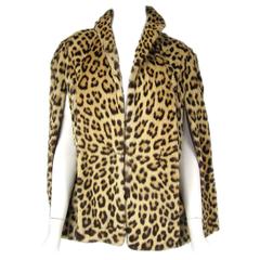 1940s Stunning Leopard Fur Print Swing Cape 5