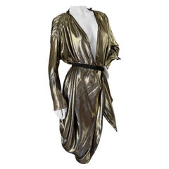 Lanvin by Alber Elbaz Metallic Gold Goddess Dress Spring 2009
