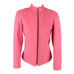 Vintage VERSUS by GIANNI VERSACE Size 4 Pink Leather Jacket