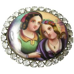 Antique Victorian Hand Painted
Paste Brooch Antique Victorian Hand Painted
Paste Brooch